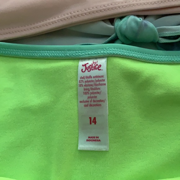 Justice 2-piece palm tree swimsuit - Picture 8 of 8